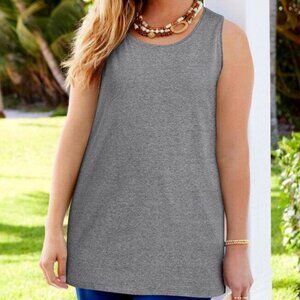 Catherine's Gray Suprema Tank Top- 4X-NWT